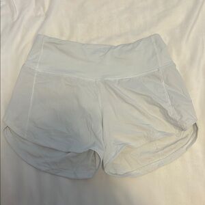 Lululemon Athletica White Athletic Shorts Lightweight Comfort